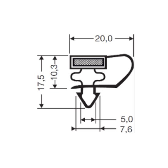 EKT Gasket profile with the reference EKT-G04