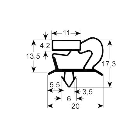 EKT Gasket profile with the reference EKT-G07