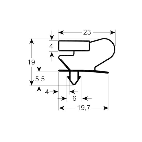 EKT Gasket profile with the reference EKT-G09