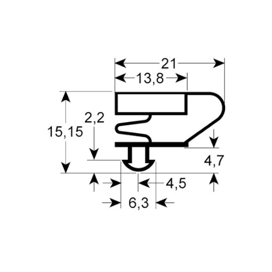 EKT Gasket profile with the reference EKT-G10