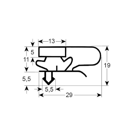 EKT Gasket profile with the reference EKT-G12