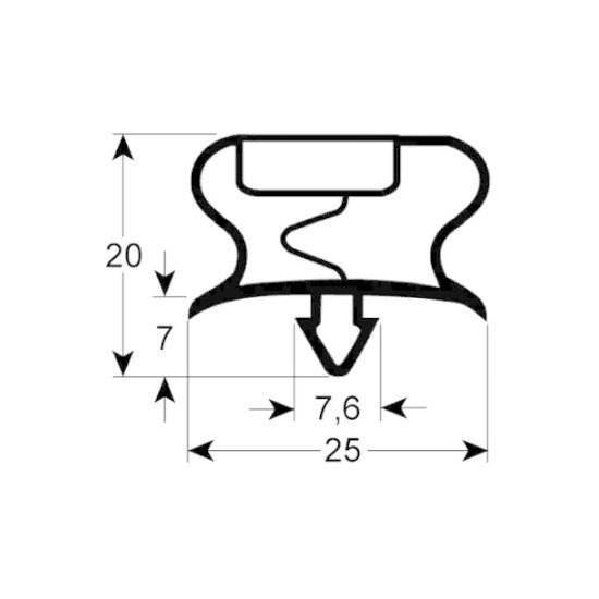 EKT Gasket profile with the reference EKT-G13