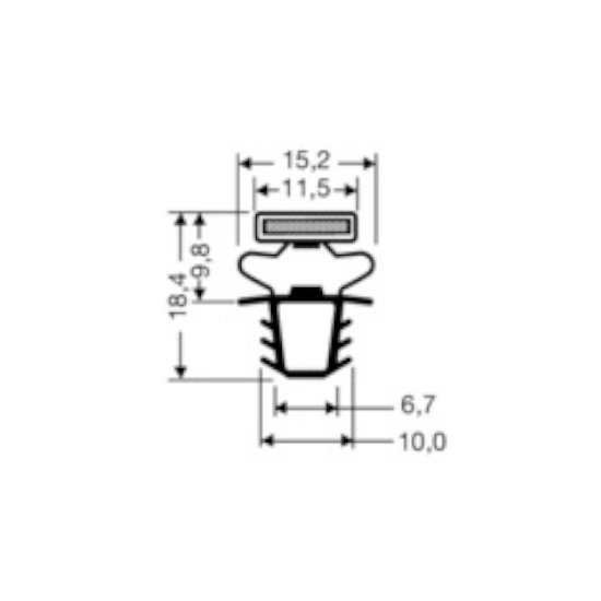 EKT Gasket profile with the reference EKT-G22