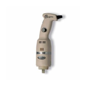 Professional Italian hand blender with lightweight plastic body, ventilated motor, and SRS speed control, made in Italy