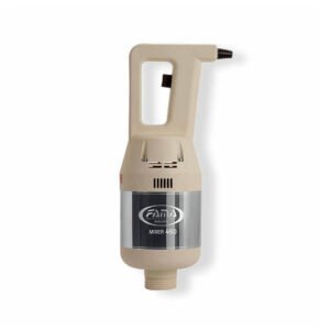 Professional Italian hand blender with lightweight plastic body, ventilated motor, and SRS speed control, made in Italy