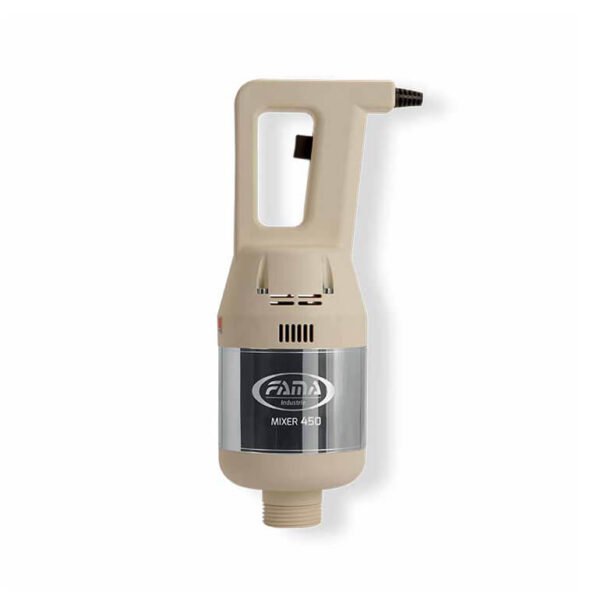 Fama-Hand-blender-450-mm Professional Italian hand blender with lightweight plastic body, ventilated motor, and SRS speed control, made in Italy