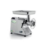 Fama TI32 professional stainless steel meat mincer with tray and hopper.