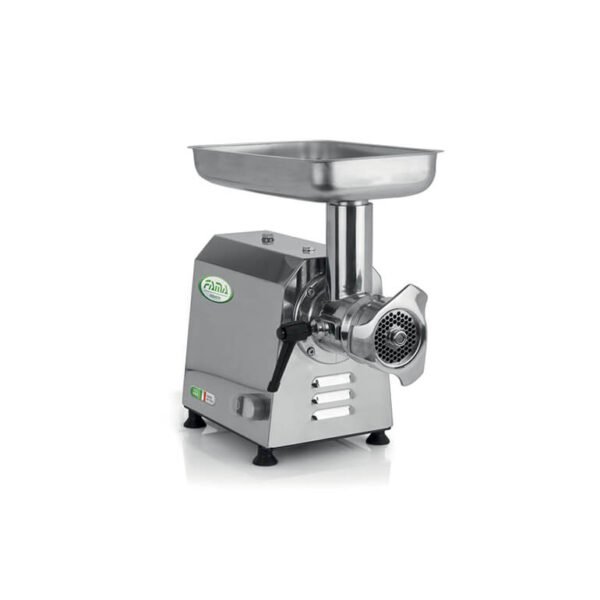 Fama TI22 stainless steel professional meat mincer with removable unit and stainless tray