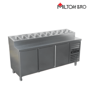 3 Door Refrigerated Sandwich Preparation Table Miltonbro MB-SPT45010P-ST - Image 1