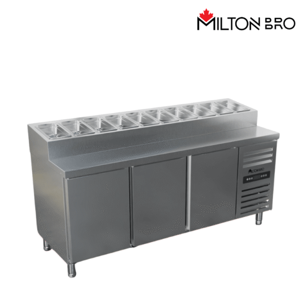 3 Door Refrigerated Sandwich Preparation Table Miltonbro MB-SPT45010P-ST (1)
