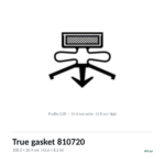 True gasket 810720 cross-section, profile G28, 108.2 x 20.9 cm door seal for 6 True models