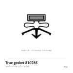 True gasket 810765 cross-section, profile G28, 134.9 x 47.9 cm door seal for 2 True models