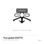 True gasket 810770 cross-section, profile G28, 172.8 x 75.8 cm door seal for 33 True models