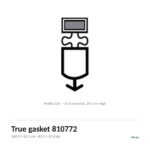 True gasket 810772 cross-section, profile G24, 160.9 x 63.1 cm door seal for 117 True models