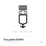 True gasket 810804 cross-section, profile G24, 137.4 x 71.4 cm door seal for 10 True models