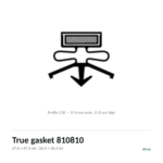 True gasket 810810 cross-section, profile G28, 67.6 x 67.6 cm door seal for 49 True models