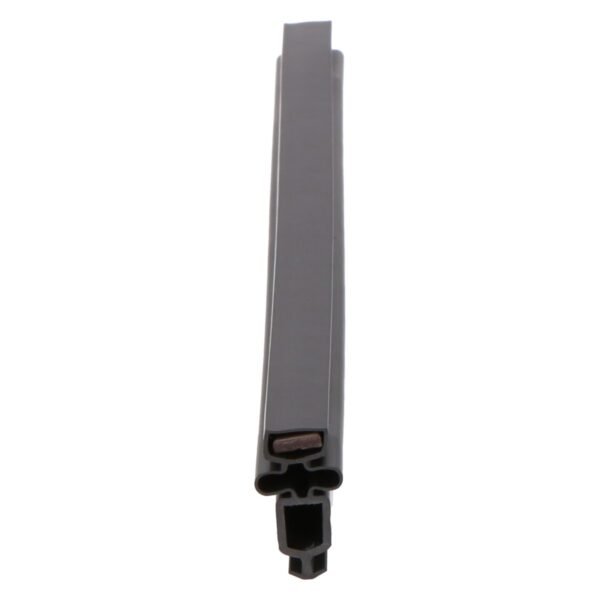 True refrigeration gasket profile G24, narrow tall magnetic dart seal, end view showing the magnet chamber and the push-in dart