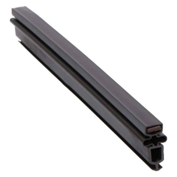 True refrigeration gasket profile G24, narrow tall magnetic dart seal, angled view of the extrusion and sealing face
